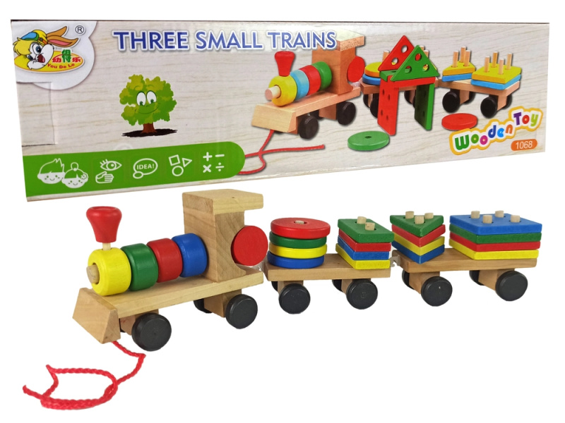 Lean Toys vláček s kostkami 2 odnímatelné vozy