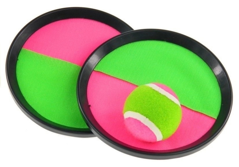 Chyť a hoď velcro set – růžovo‑zelená házecí hra