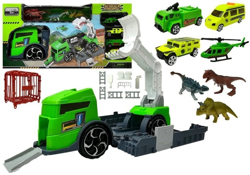 LEANToys Sada s transportérem a dinosaury