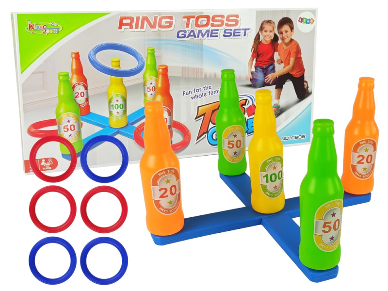 Lean Toys Házená hra Hoop Hoop barevnými lahvemi