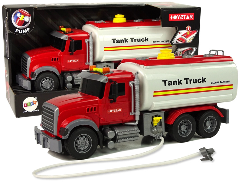 Bílý tank Truck Zvuky Světla