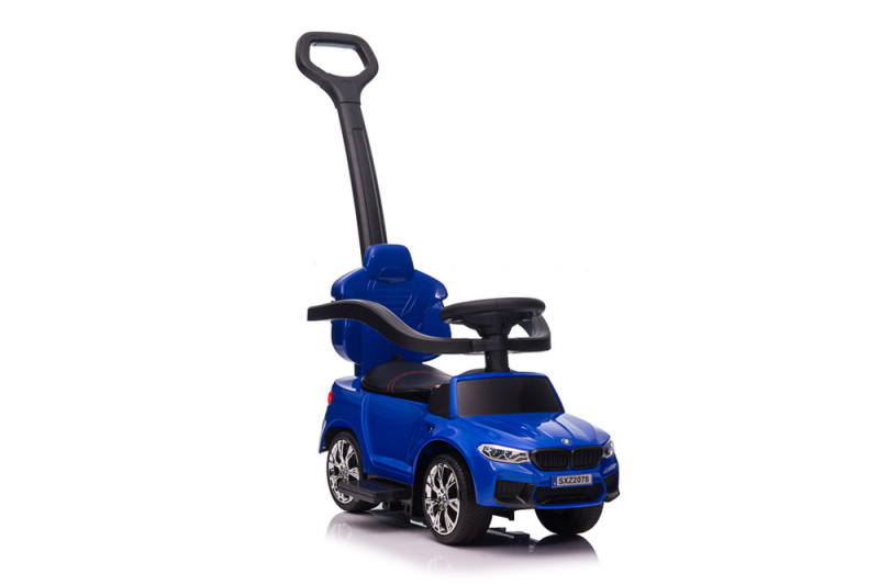 Dětské odrážedlo BMW s vodící tyčí modré