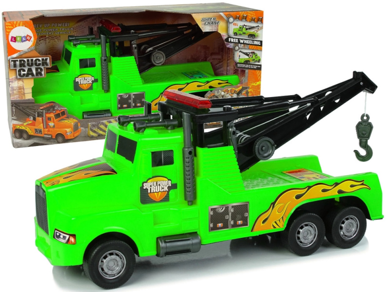 Lean Toys Auto odtahový vůz Silniční asistence Zelené lano 1:10