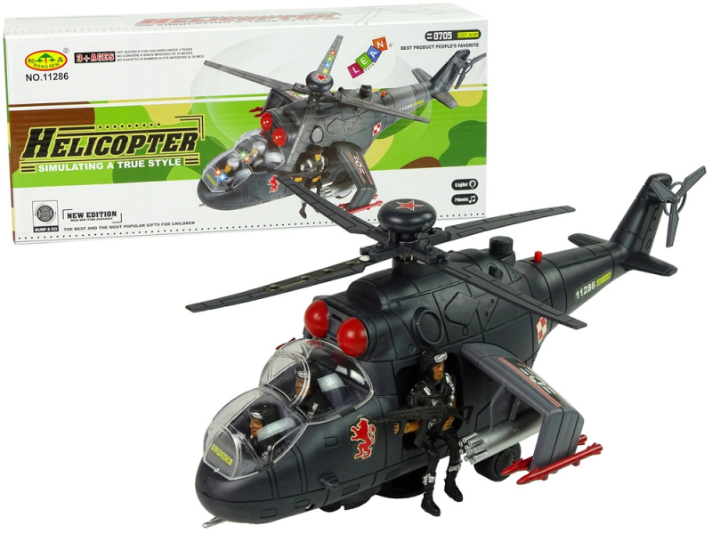 LEANToys Import Vrtulník obří křídla zvuk se otáčí