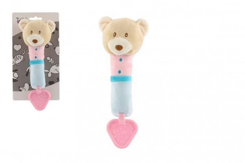 Teddies Pískátko medvěd béžové 22 cm