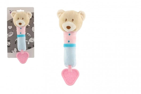 Teddies Pískátko medvěd béžové 22 cm