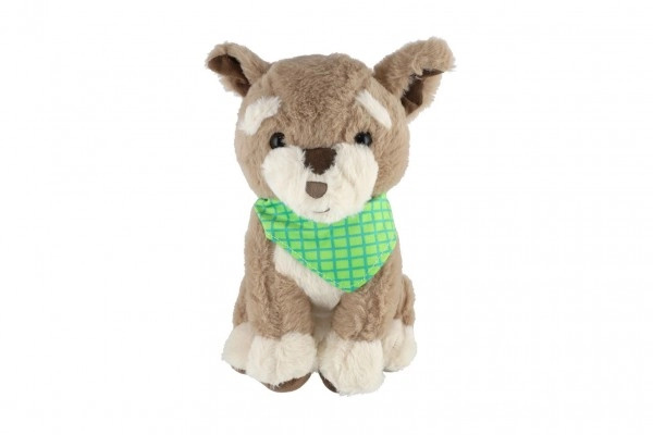 Azorek hnědý pes maskot 26 cm