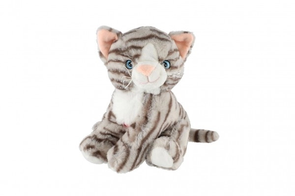 Teddies Kočka sedící mourovatá 20 cm