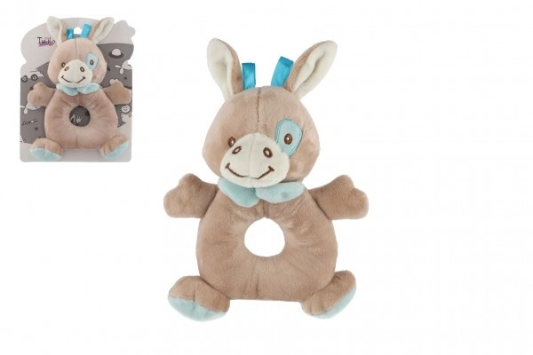 Teddies Chrastítko osel/oslík plyš