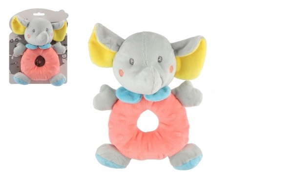 Teddies Chrastítko slon barevný plyš