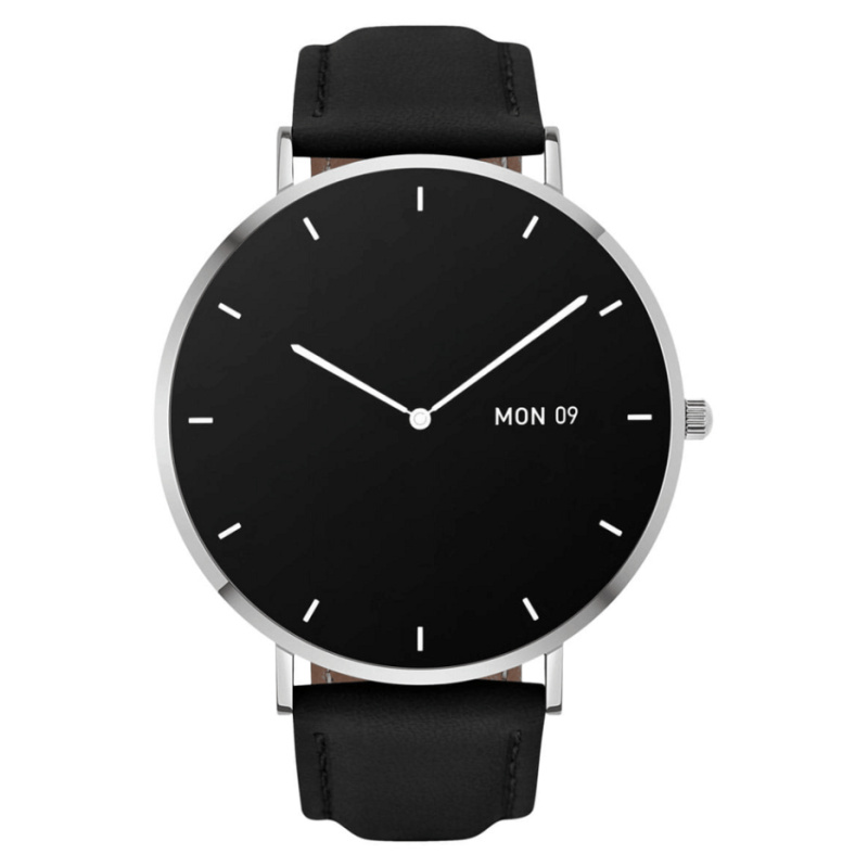 Garett Smartwatch Verona stříbrná, černý řemínek Stříbrná
