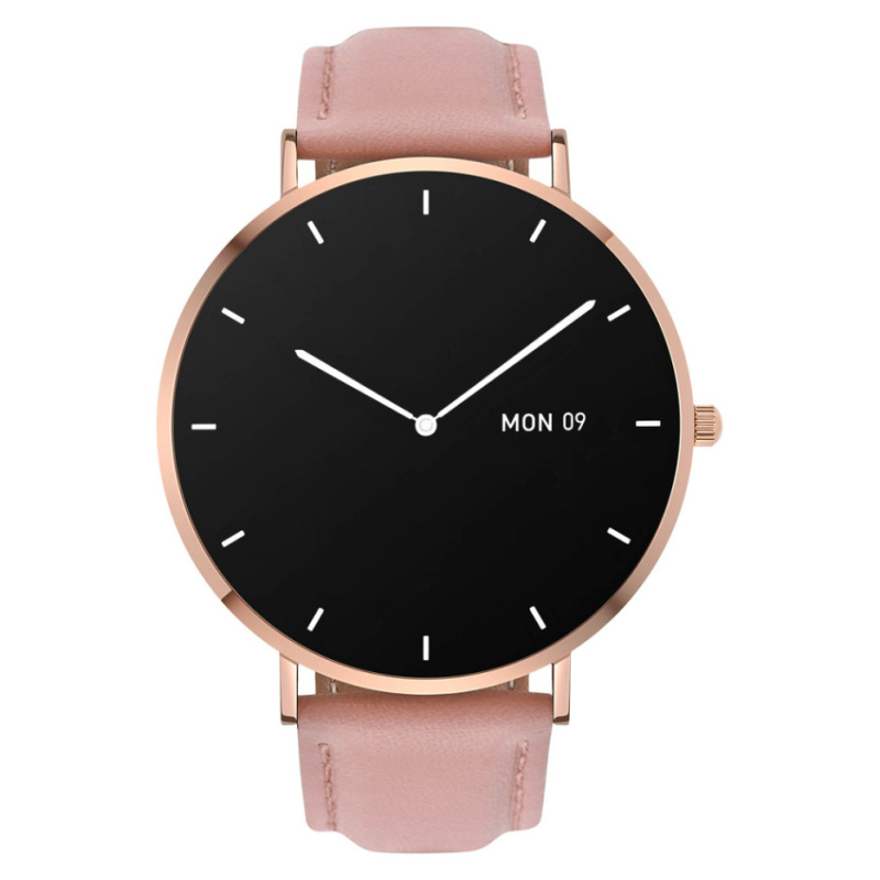 Garett Smartwatch Verona zlatá, růžový řemínek Zlatá