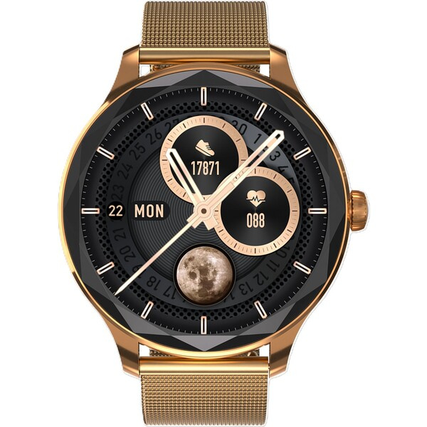 Garett Smartwatch Viva gold steel Zlatá
