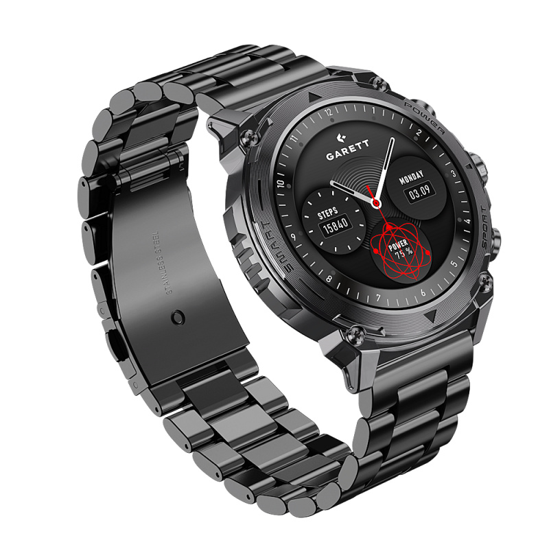 Garett Smartwatch Atom Black Steel Černá