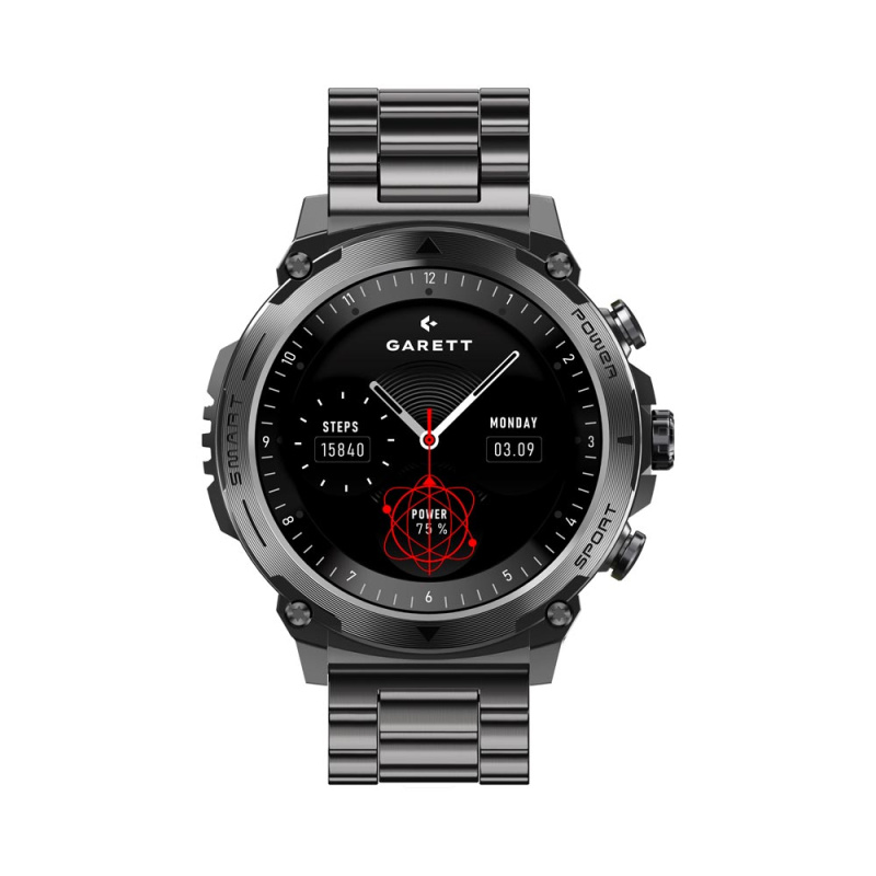 Garett Smartwatch Atom Black Steel Černá