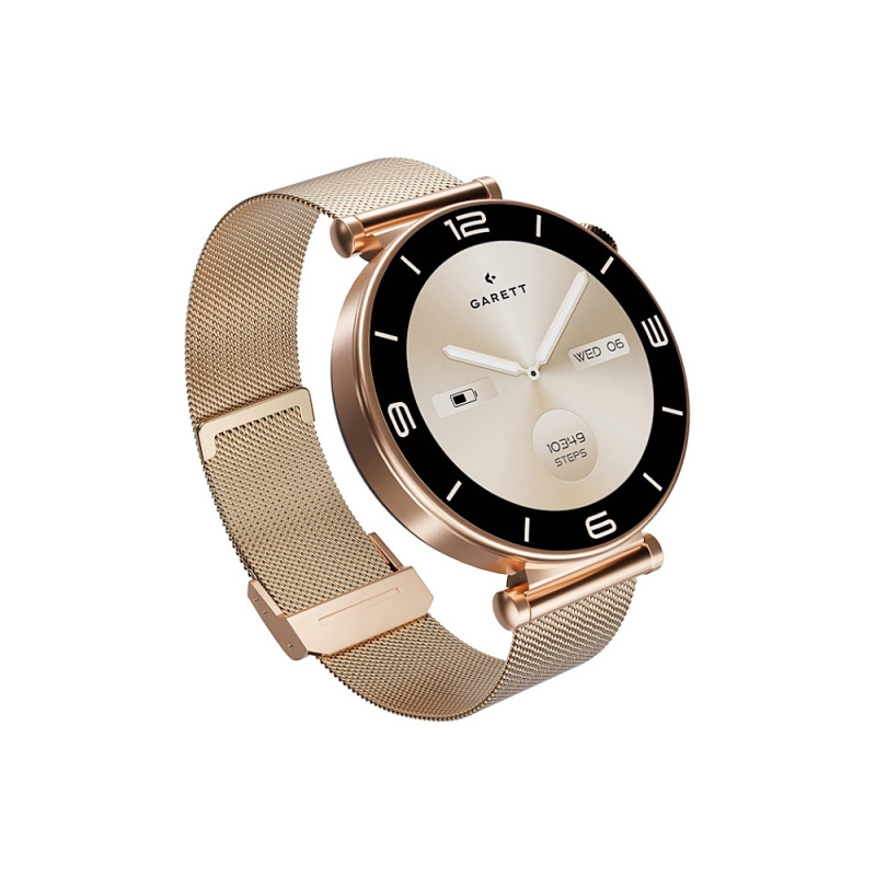 Garett Smartwatch růžově zlatá ocel Růžově zlatá