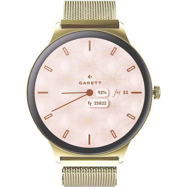 GARETT Smartwatch verona 2 zlatá gold mesh steel chytré hodinky