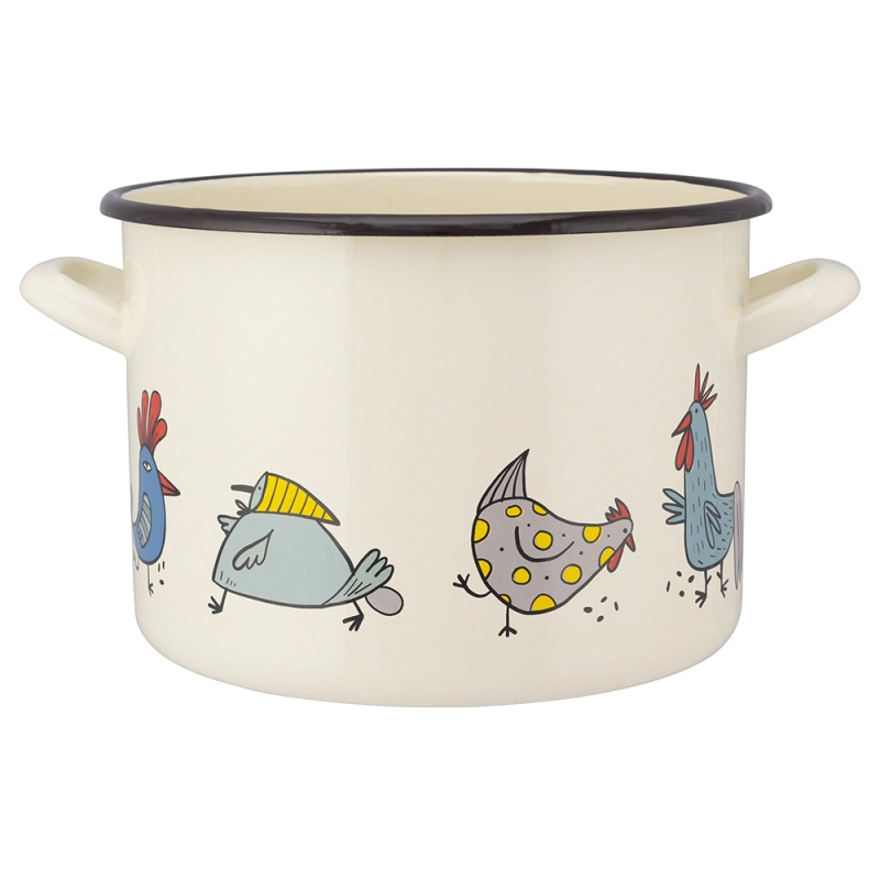 Hrnec 7,5 l s dekorem Kurki (houby) 24 cm