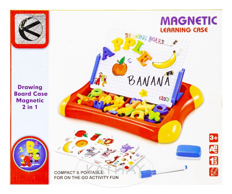 Magnetická tabulka 2 v 1 – písmenka a zvířátka - 1 kus