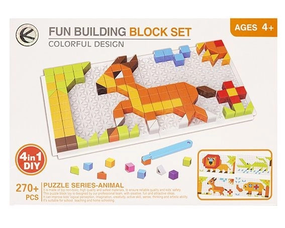 Dětské puzzle 4v1 zvířata 270 dílků