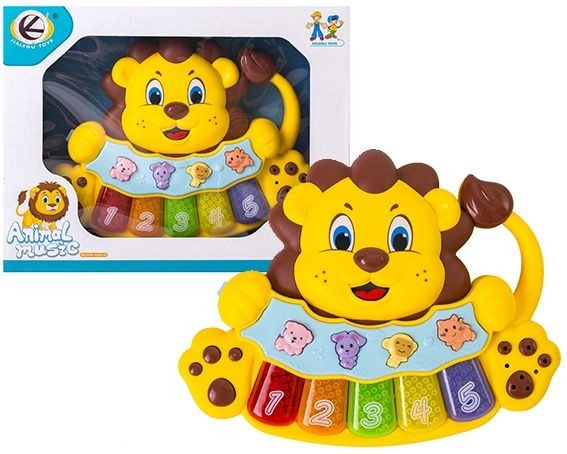 Mini dětské piánko orgánky lev - 1 kus