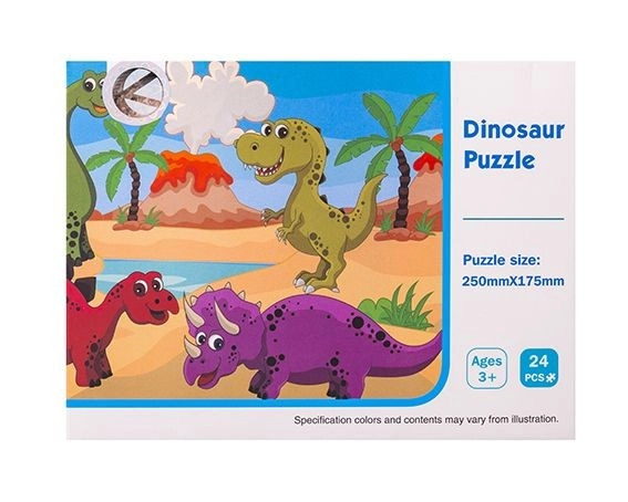 Puzzle s dinosaury pro děti 24 dílků