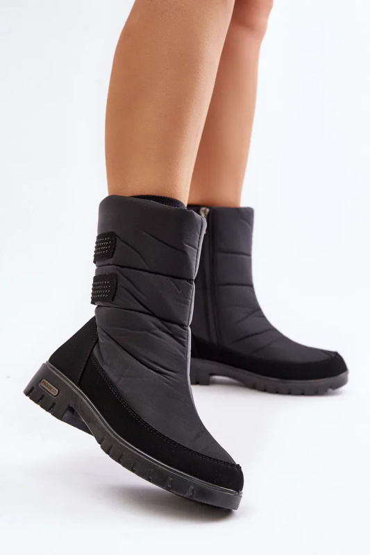 Dámské Sněhule Na Zip Progress PROGJ-21-16 Černé 39