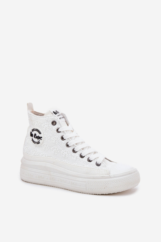 Dámské Tenisky Na Platformě Lee Cooper LCW-25-44-3209L Bílé 39