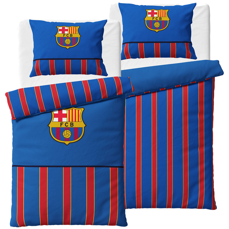 Carbotex Fotbalové povlečení FC Barcelona Half of Stripes
