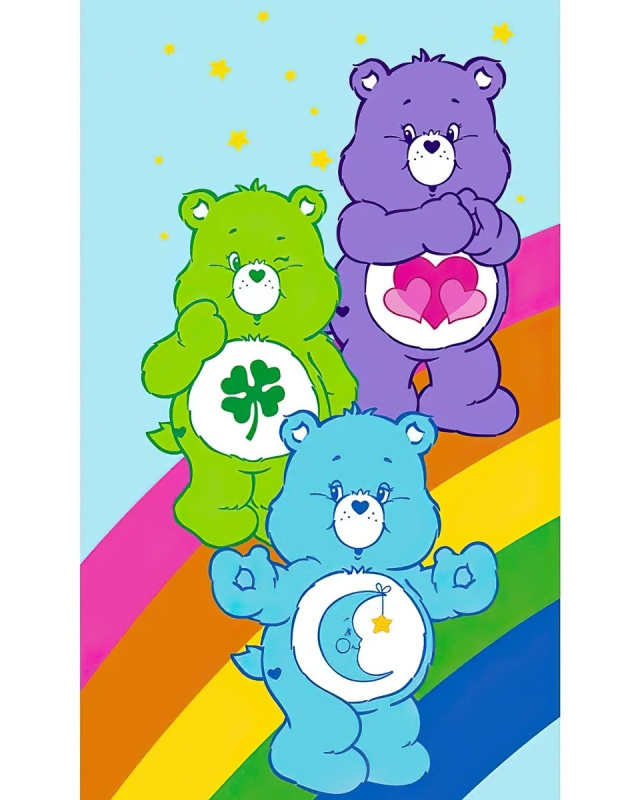 Carbotex Dětský ručník Medvídci Care Bears 30x50 cm