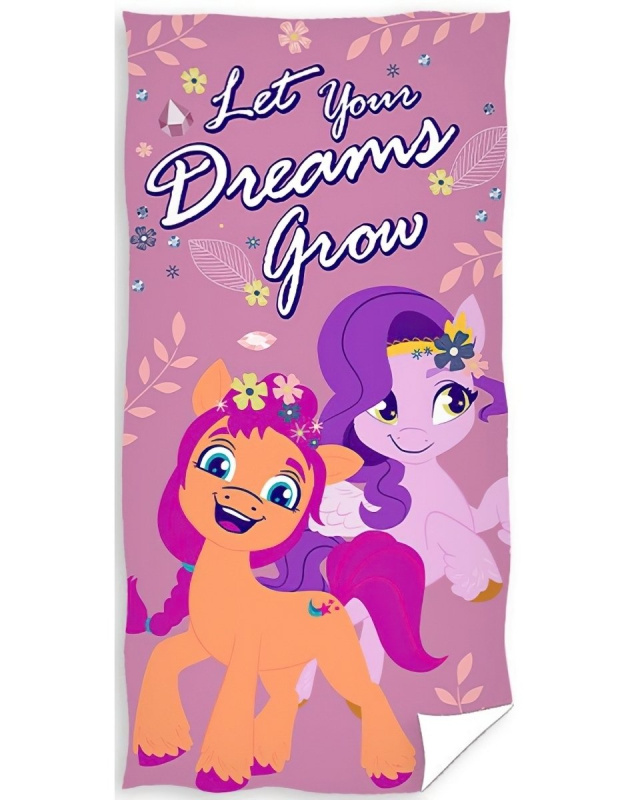 Carbotex Dětská plážová osuška MY LITTLE PONY PIPP A SUNNYÉ, růžová, froté, 70x140cm