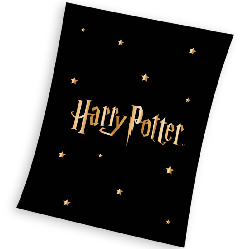 Carbotex Dětská deka Harry Potter Gold Stars 130x170 cm