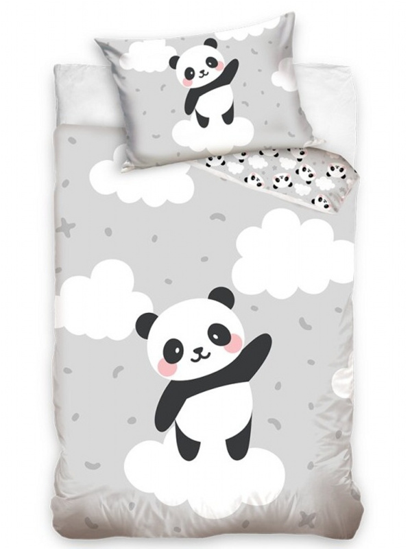 TipTrade Povlečení bavlna do postýlky Panda na obláčku Varianta: Povlečení bavlna do postýlky Panda na obláčku 100x135, 40x60 cm
