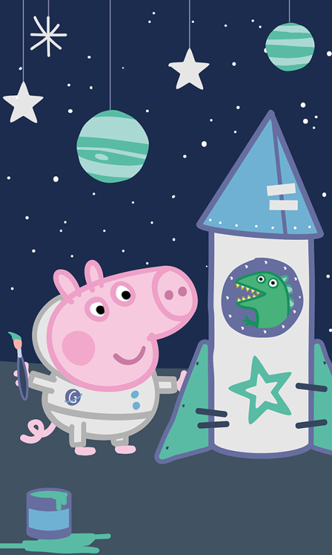 Carbotex Dětský ručník Prasátko Pepina Tomík Astronaut 30x50 cm