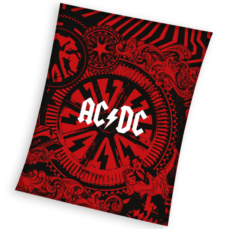 Carbotex Mikroplyšová deka AC/DC Black Ice 150x200 cm