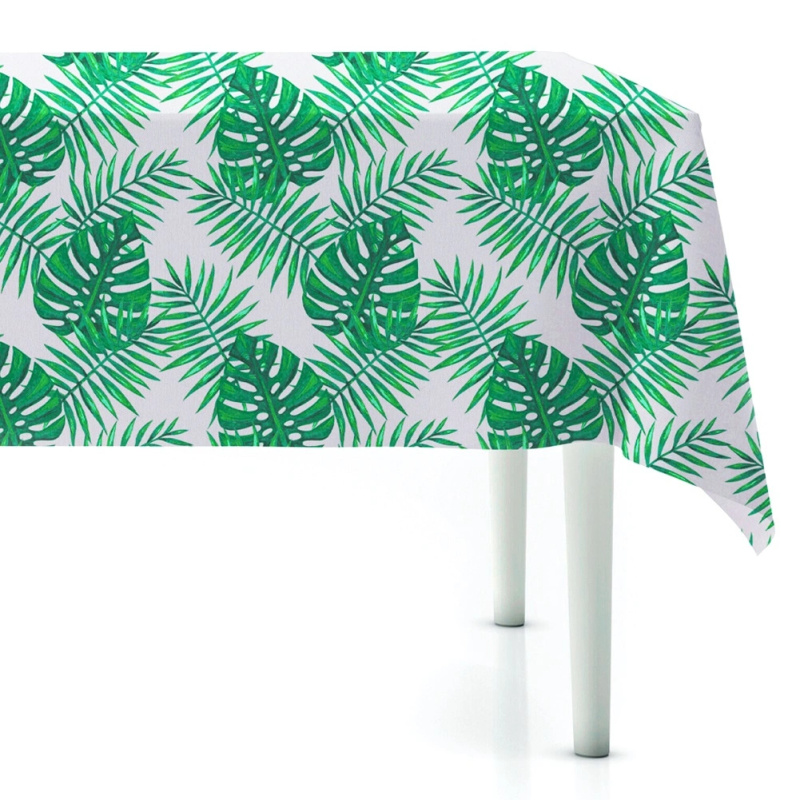 Plamuvzdorný ubrus s listy monstery 180 × 130 cm