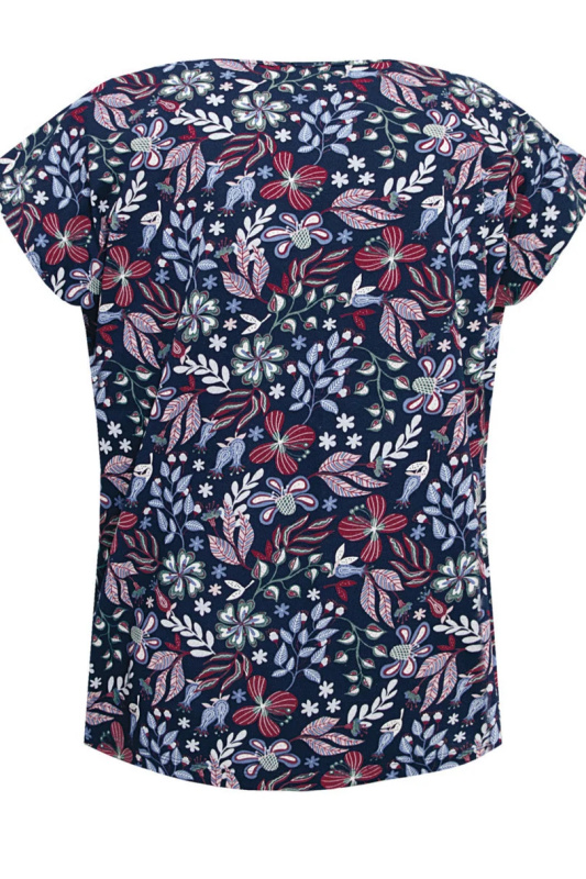 HALENKA MARGOT PRINT tmavě modrá M