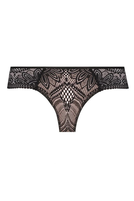 TANGA DESIRE ČERNÁ BLACK-BEIGE S
