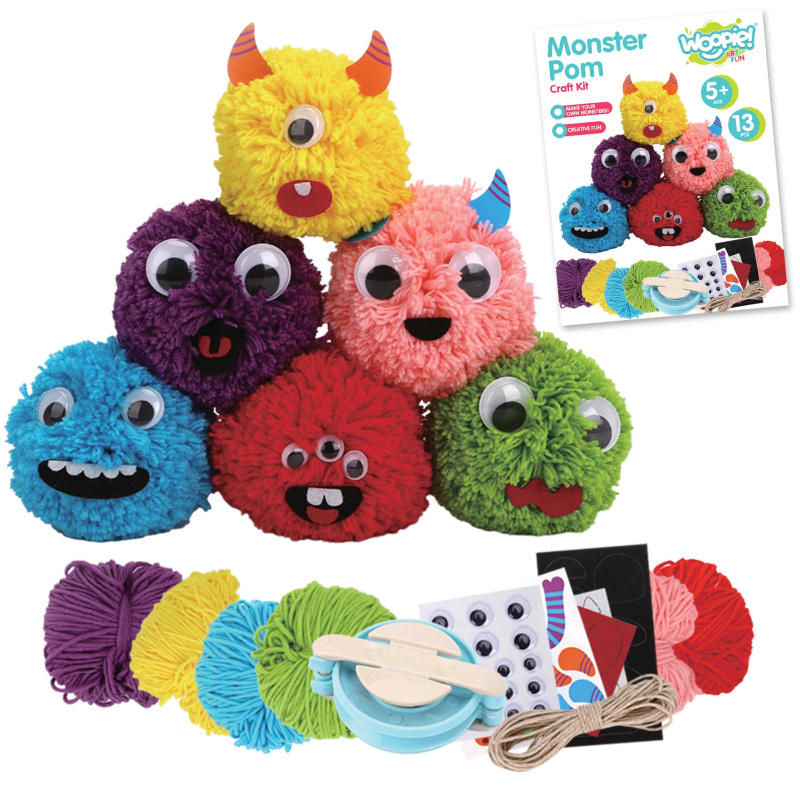Kreativní sada na výrobu monster pompons - Woopie Art&Fun