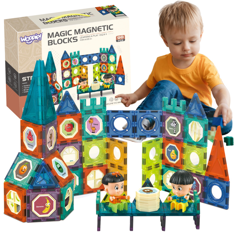 Woopie magnetické stavebnice hrad 98 ks