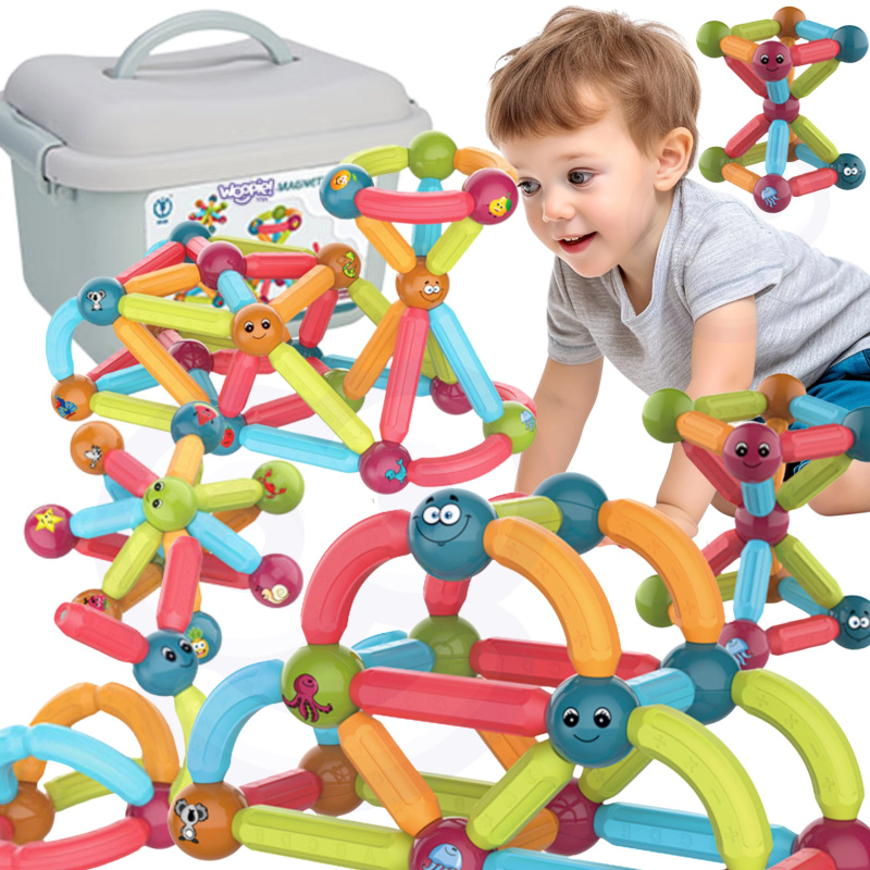 Magnetické stavebnice pro děti 52 ks - WOOPIE