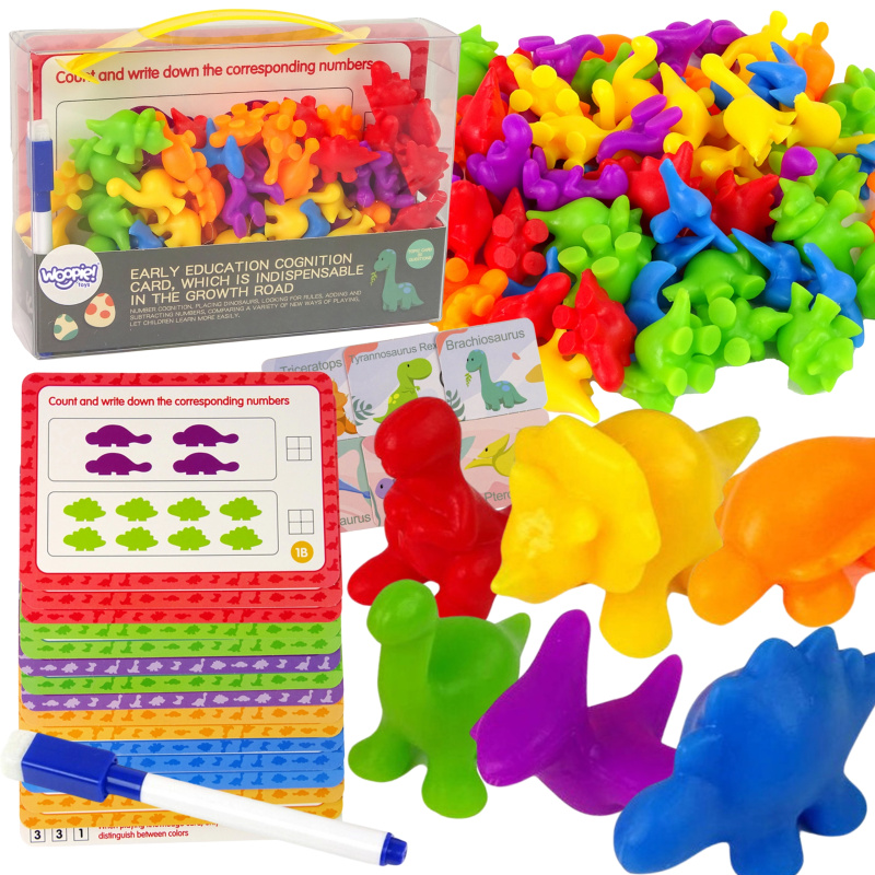 Vzdělávací sada Montessori počítání a třídění Dinozauři