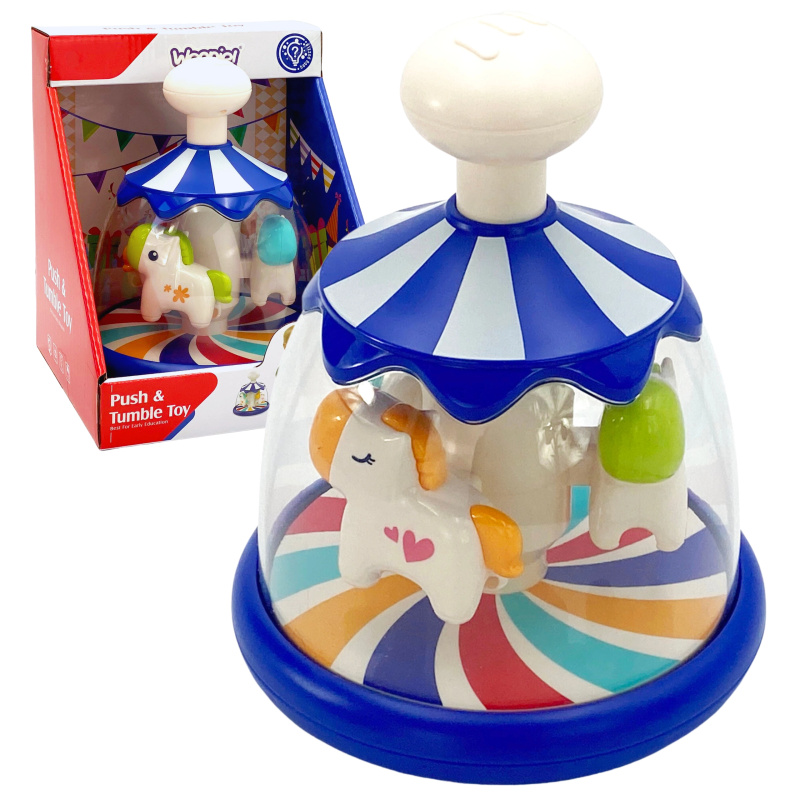 Barevný kolotoč s koníky