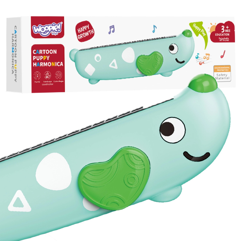 Barevná harmonika pro děti Pes WOOPIE