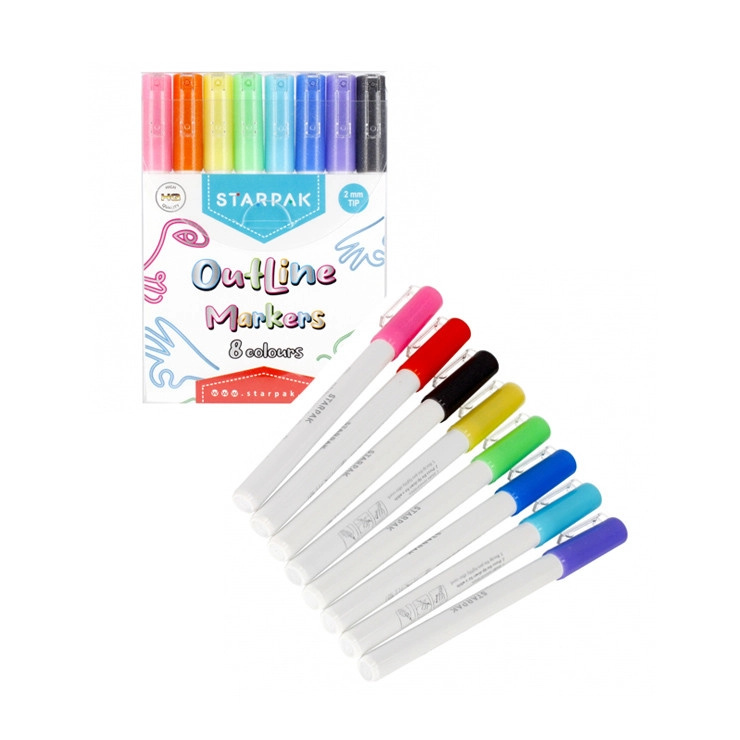 sada zvýrazňovačů, 8 barev