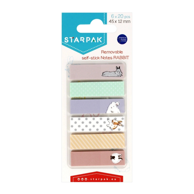 samolepicí štítky zajíček, barevné indexové záložky pro děti