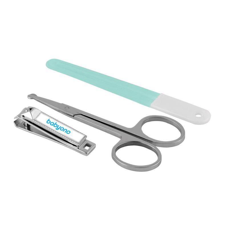 BabyOno Take Care Nail Care manikúrní set pro děti Mint 1 ks
