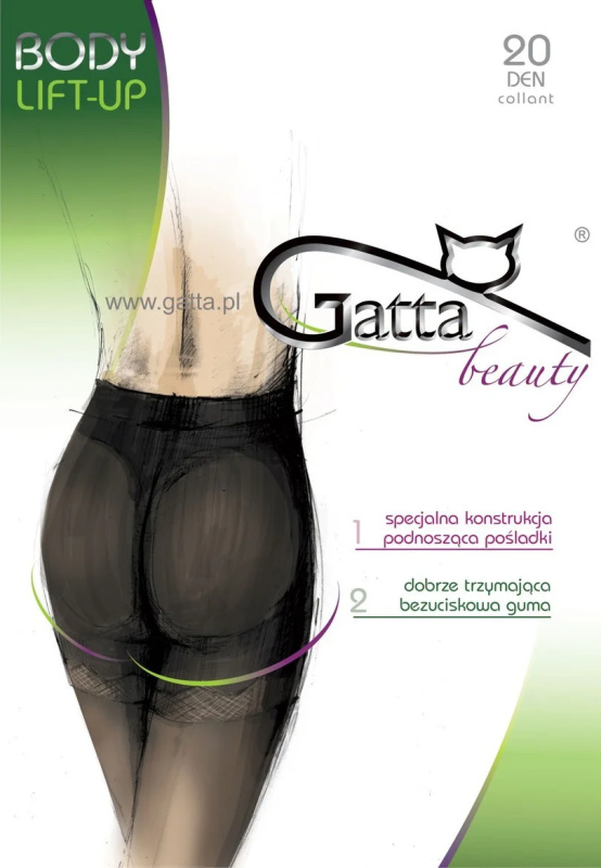 BODY LIFT-UP - Tvarující punčochové kalhoty 20 DEN - GATTA nero 4-L