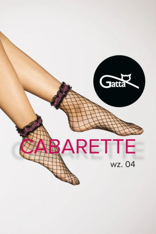 Dámské síťované ponožky kabaretky CABARETTE SOCKS - 04 NERO UNI
