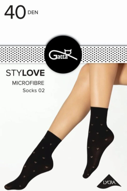 STYLOVE 02 - PONOŽKY Z MIKROVLÁKNA 40 DEN nero UNI